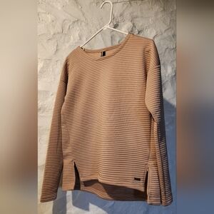 Mondetta Beige Ribbed Sweatshirt